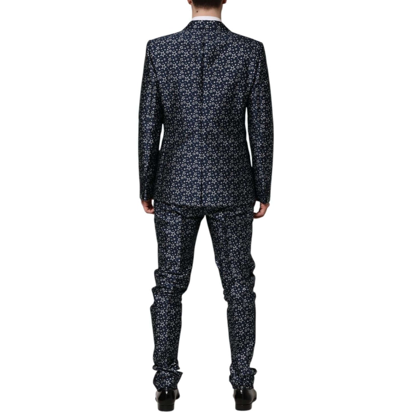 Dolce & Gabbana Blue MARTINI Star Jacquard 3 Piece Suit KOS2332-52