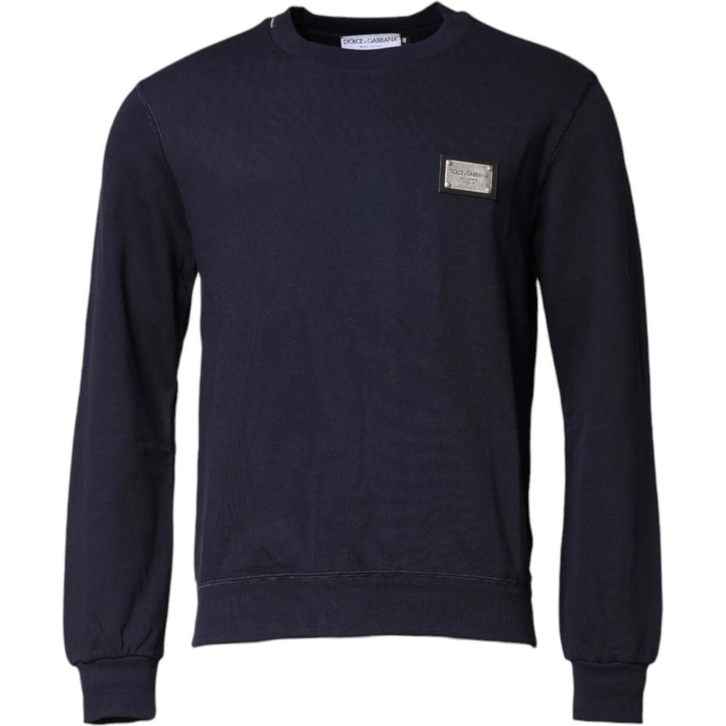Dolce & Gabbana Dark Blue Logo Crew Neck Pullover Sweater TSH90520-48