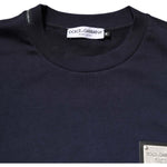 Dolce & Gabbana Dark Blue Logo Crew Neck Pullover Sweater TSH90520-48