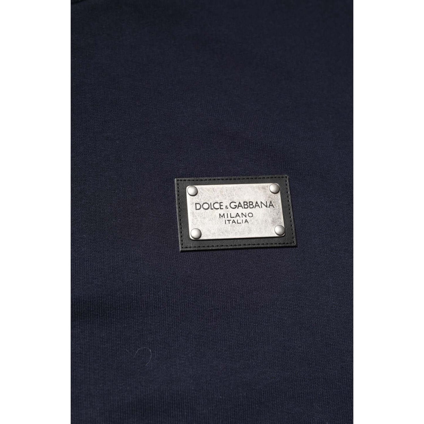 Dolce & Gabbana Dark Blue Logo Crew Neck Pullover Sweater TSH90520-48