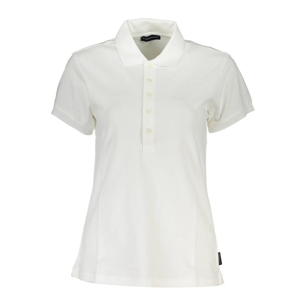 North Sails White Cotton Women Polo Shirt NO-37129-XS