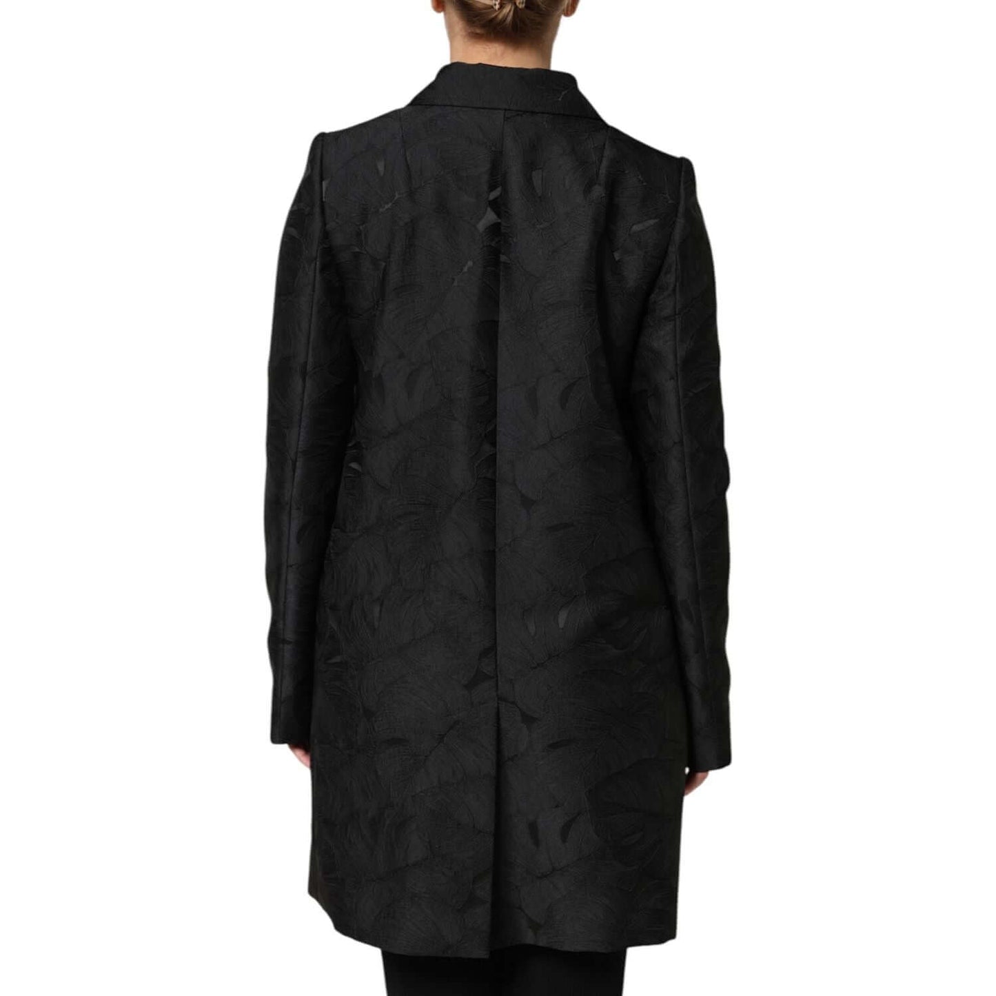 Dolce & Gabbana Black Single Breasted Trench Coat Jacket KOS2319-40