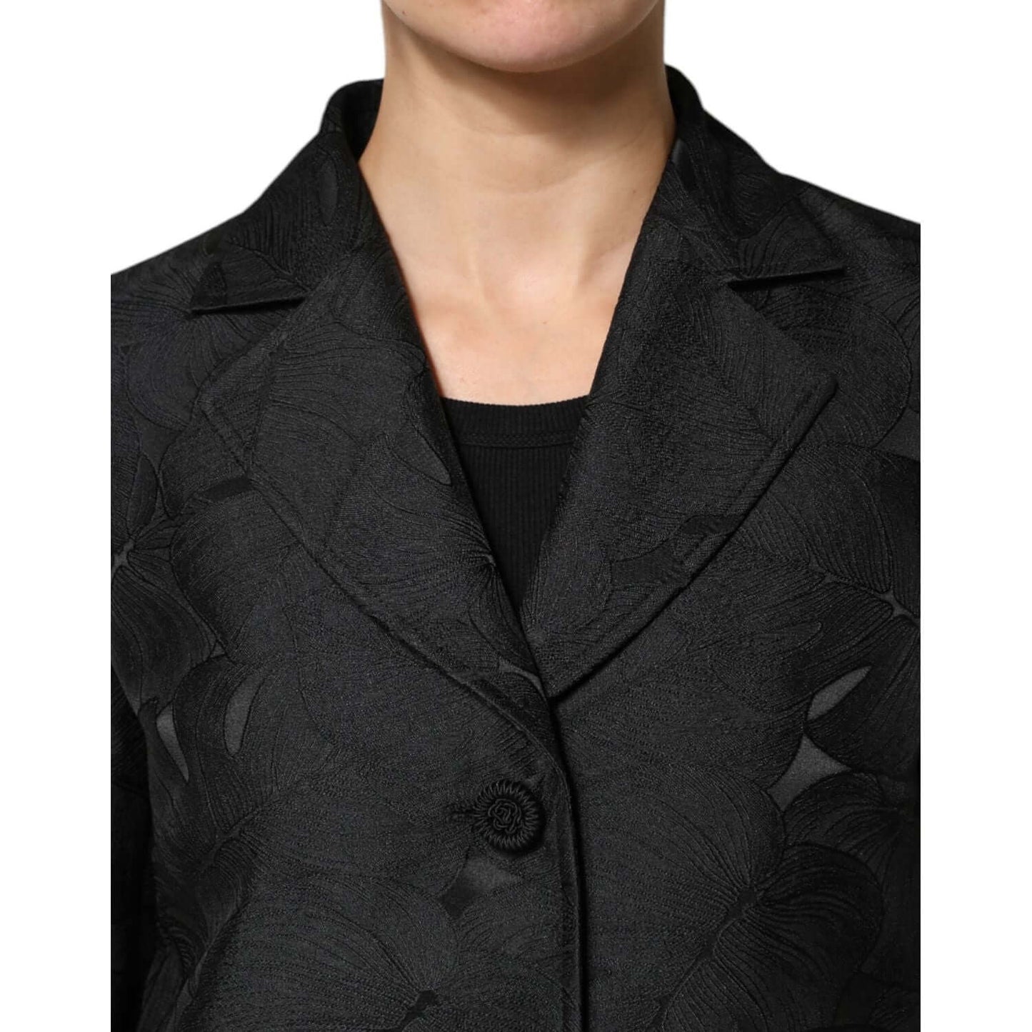 Dolce & Gabbana Black Single Breasted Trench Coat Jacket KOS2319-40
