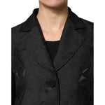 Dolce & Gabbana Black Single Breasted Trench Coat Jacket KOS2319-40
