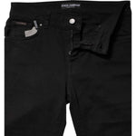 Dolce & Gabbana Black Cotton Logo Mid Waist Skinny Denim Jeans PAN76281-42