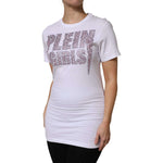 Philipp Plein White Embellished CrewNeck Short Sleeve T-shirt TSH87621-40