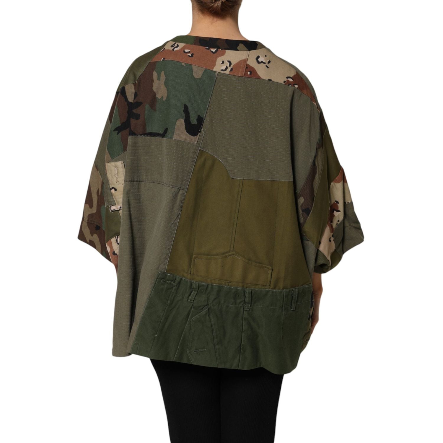 Dolce & Gabbana Multicolor Camouflage Oversized Top T-shirt