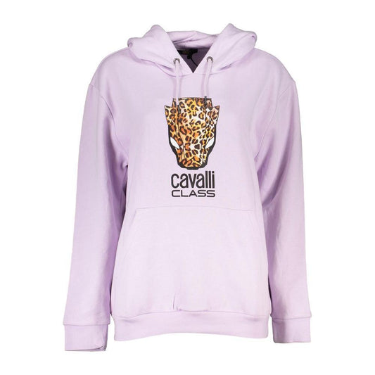 Cavalli Class Purple Cotton Sweater CA-28853-L
