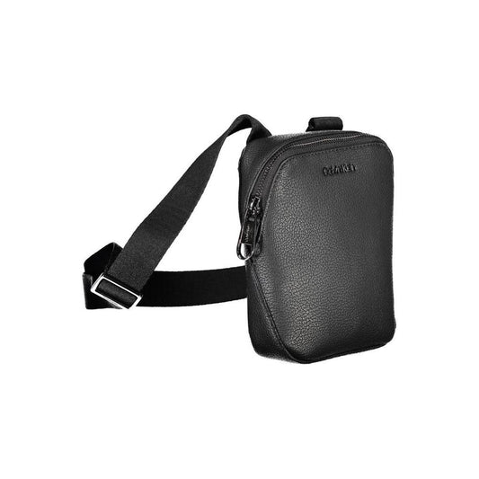 Calvin Klein Sleek Black Shoulder Bag with Logo Detail