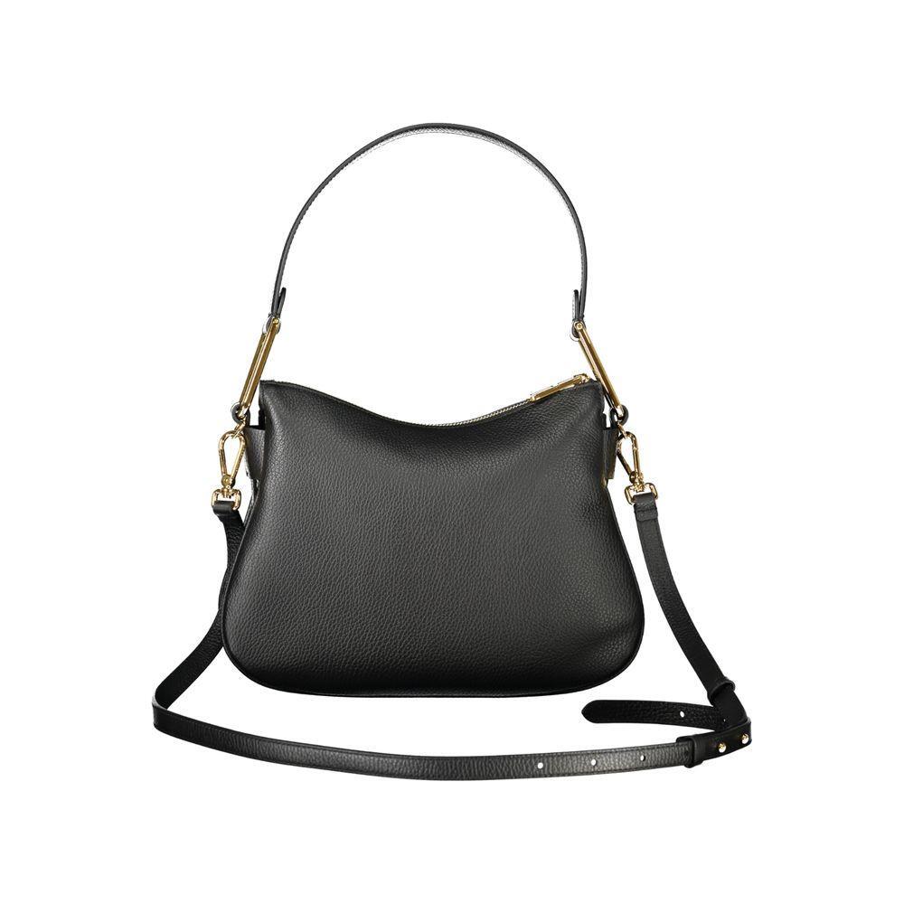 Front view with bag zipped and handles upright.