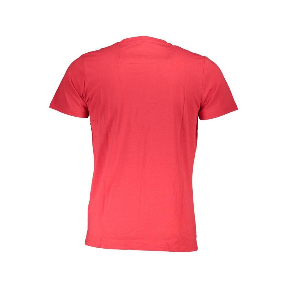 Cavalli Class Red Cotton Men T-Shirt CA-37943-L
