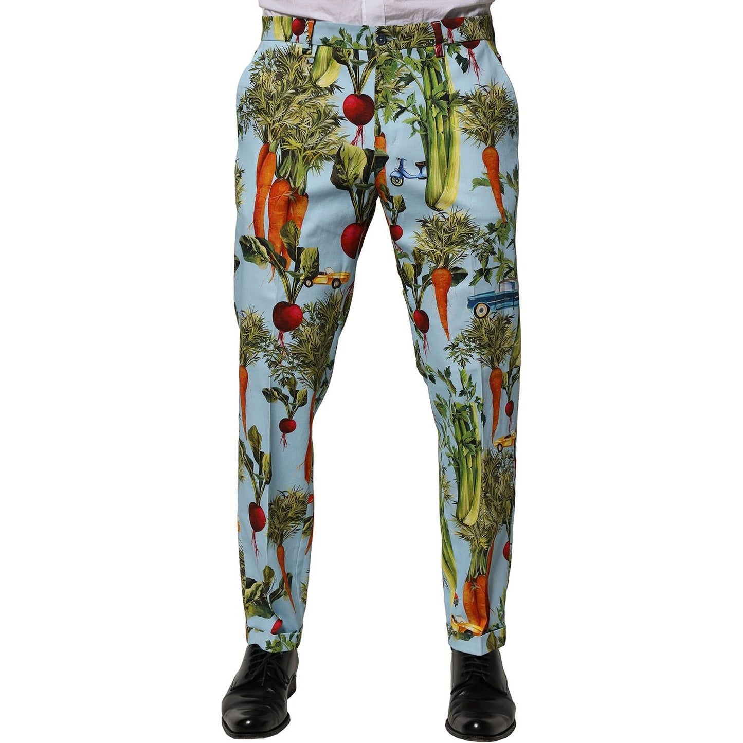Dolce & Gabbana Multicolor Cotton Tapered Men Pants PAN76442-44