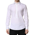 Dolce & Gabbana White Poplin Cotton Formal Men Dress Shirt