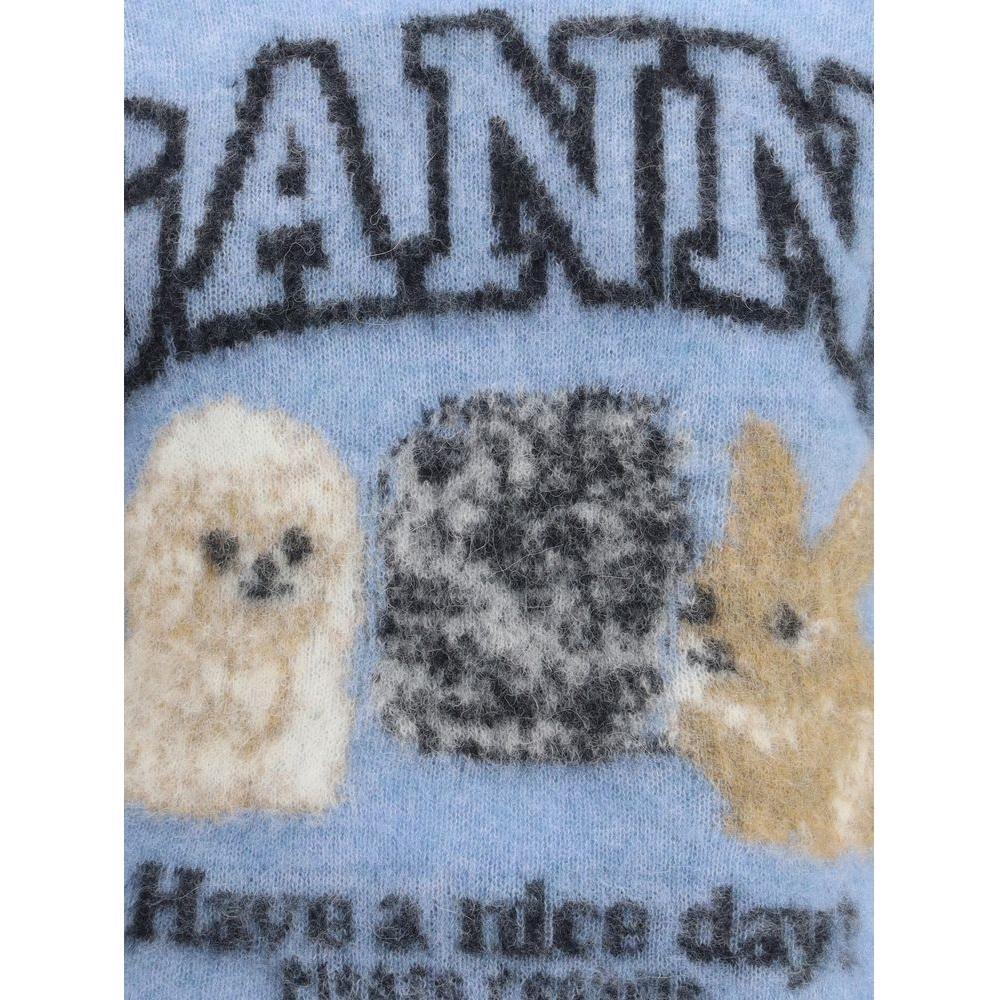 Ganni Puppies short sleeve Sweater GA-K2517326-L