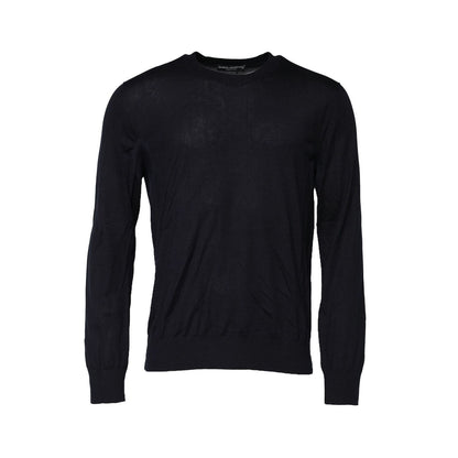 Dolce & Gabbana Black Long Sleeve CrewNeck Pullover Sweater