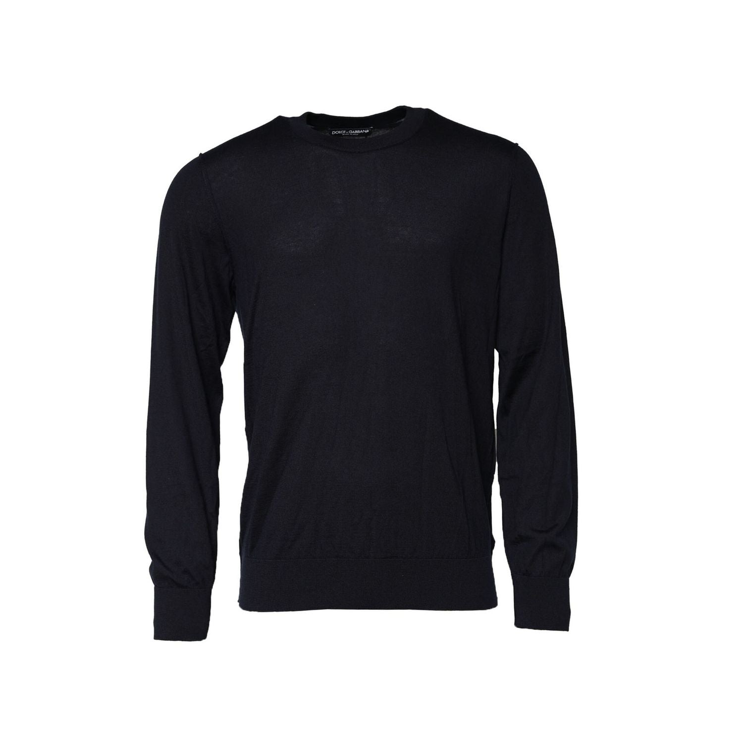 Dolce & Gabbana Black Cashmere Crew Neck Sweatshirt Sweater