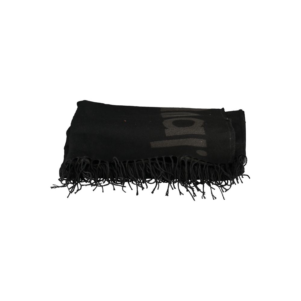 Desigual Chic Contrast Detail Poncho in Timeless Black DE-24934-ONE SIZE