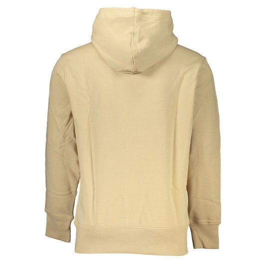 Calvin Klein Beige Brushed Cotton Hooded Sweatshirt CA-27215-S