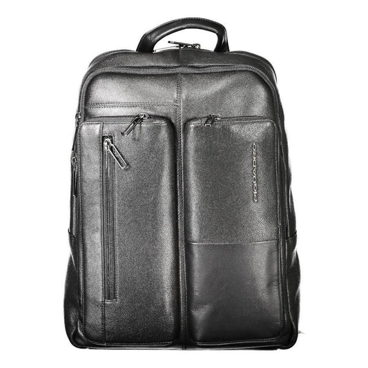 Piquadro Black Leather Men Backpack 1728,67403481248,Backpacks - Men - Bags,Bags,Black,Men,Men - Bags,New with tags,Piquadro PI-32843