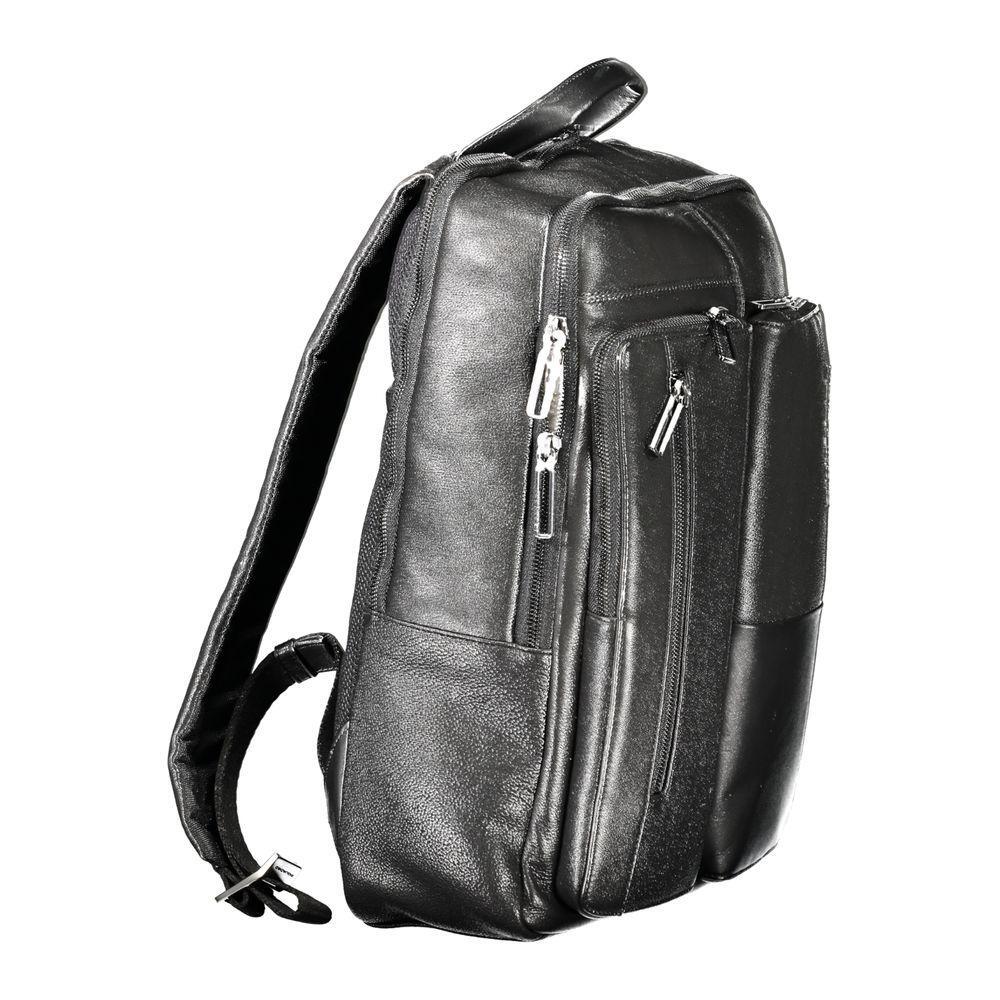 Piquadro Black Leather Men Backpack 1728,67403481248,Backpacks - Men - Bags,Bags,Black,Men,Men - Bags,New with tags,Piquadro PI-32843