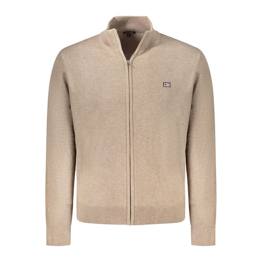 Norway 1963 Brown Polyamide Men Cardigan NO-33170-3XL