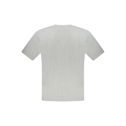 Back view of North Sails Brown Cotton Men T-Shirt with short sleeves and crew neck.