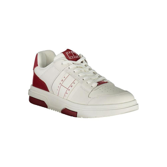 Tommy Hilfiger Red Leather Men Sneaker