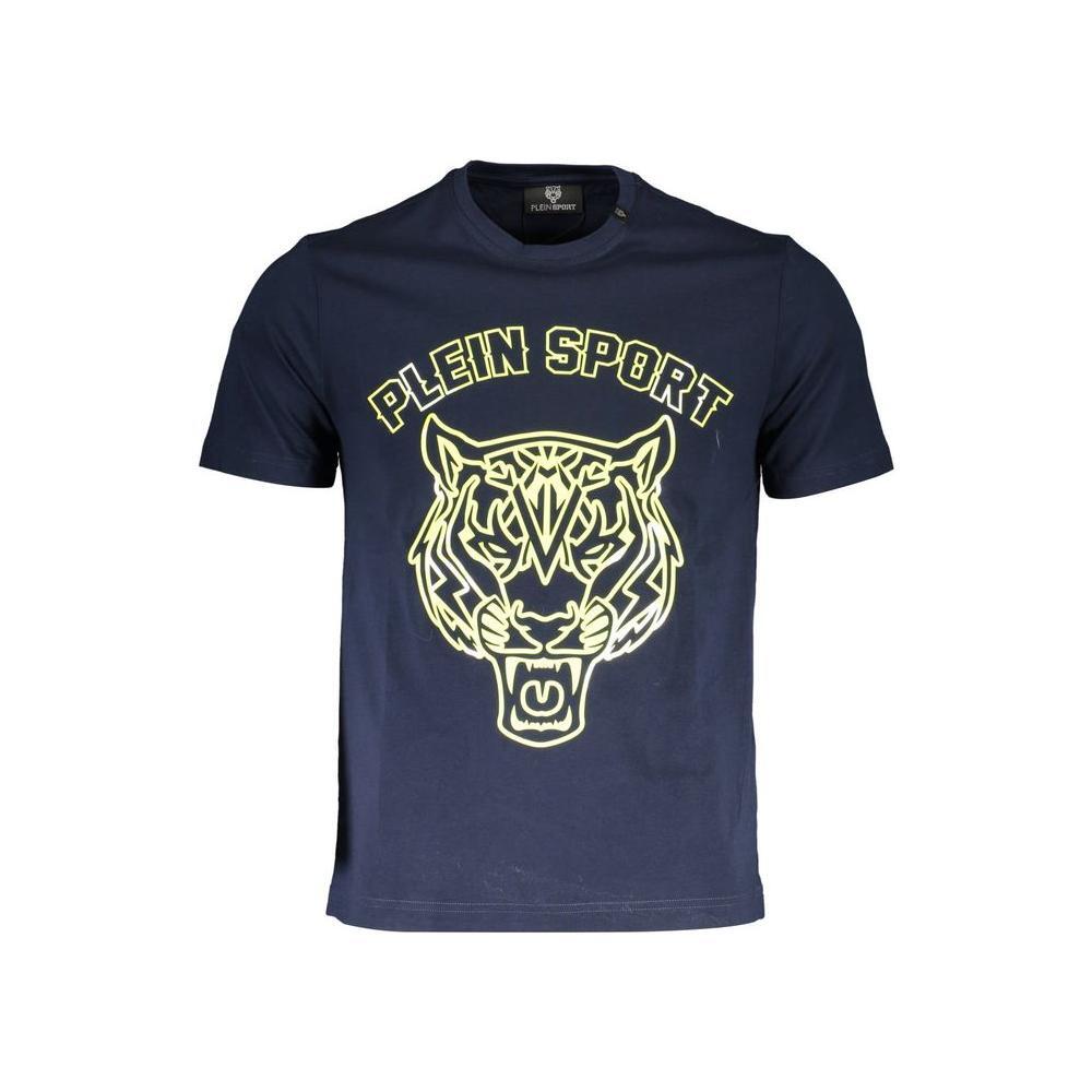 Plein Sport Blue Cotton Men T-Shirt PL-36797-XL