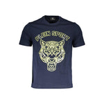 Plein Sport Blue Cotton Men T-Shirt PL-36797-XL