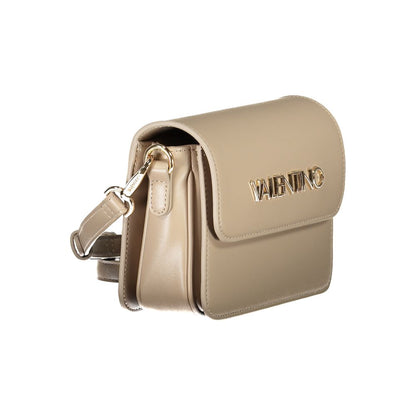 Mario Valentino Beige Polyethylene Women Handbag with adjustable strap, showcasing sustainable luxury in stylish design.