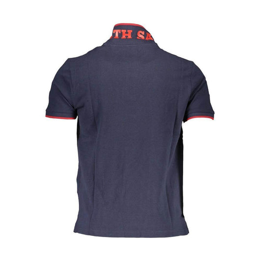 North Sails Blue Cotton Men Polo Shirt NO-38018-M