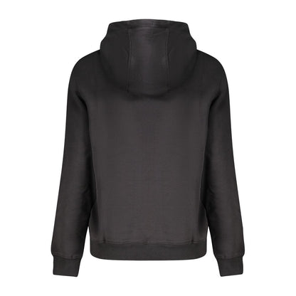 Tommy Hilfiger Black Cotton Women Sweater, hooded back view showcasing premium knit quality and style