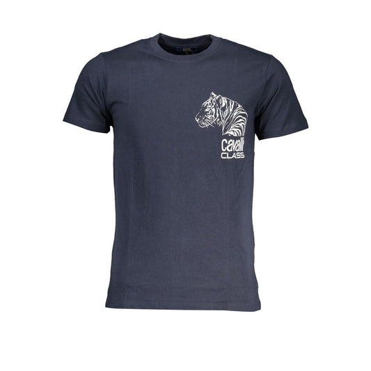 Cavalli Class Blue Cotton T-Shirt CA-28466-L