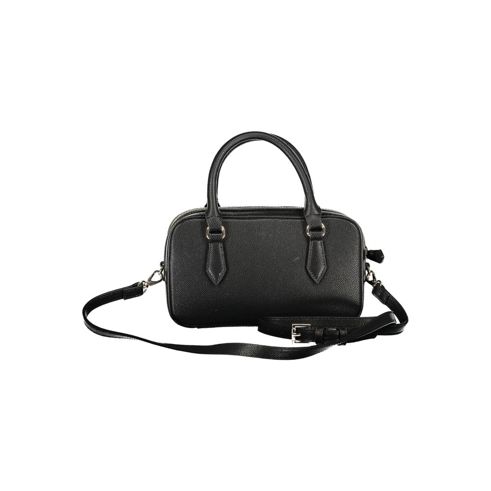 Mario Valentino Black Polyethylene Women Handbag with handles and shoulder strap