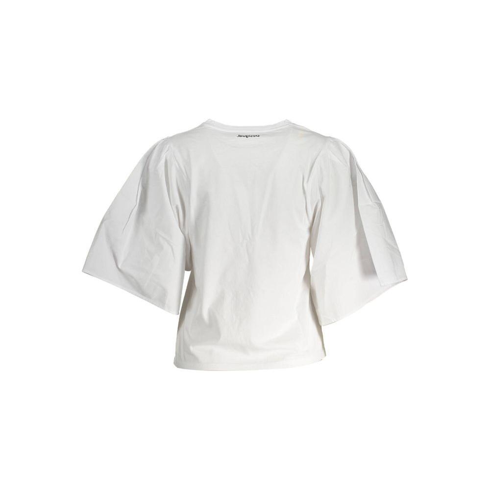 Desigual White Cotton Women T-Shirt DE-19502-M