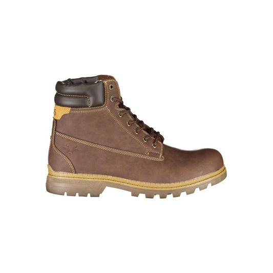 Carrera Elegant Brown Lace-Up Boots with Contrast Detail 1728,67403481248,Boots - Men - Shoes,Brown,Carrera,EU40/US7,EU41/US8,EU42/US9,EU43/US10,EU44/US11,EU45/US12,EU46,Men,Men - Shoes,New with tags,Shoes CA-25365-EU40/US7