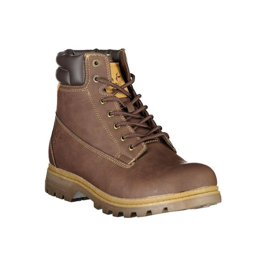 Carrera Elegant Brown Lace-Up Boots with Contrast Detail 1728,67403481248,Boots - Men - Shoes,Brown,Carrera,EU40/US7,EU41/US8,EU42/US9,EU43/US10,EU44/US11,EU45/US12,EU46,Men,Men - Shoes,New with tags,Shoes CA-25365-EU40/US7