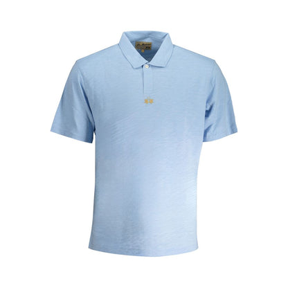 La Martina Blue Cotton Polo Shirt