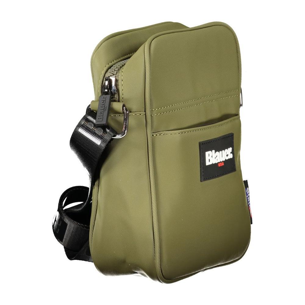 Front view with bag zipped and handles upright.