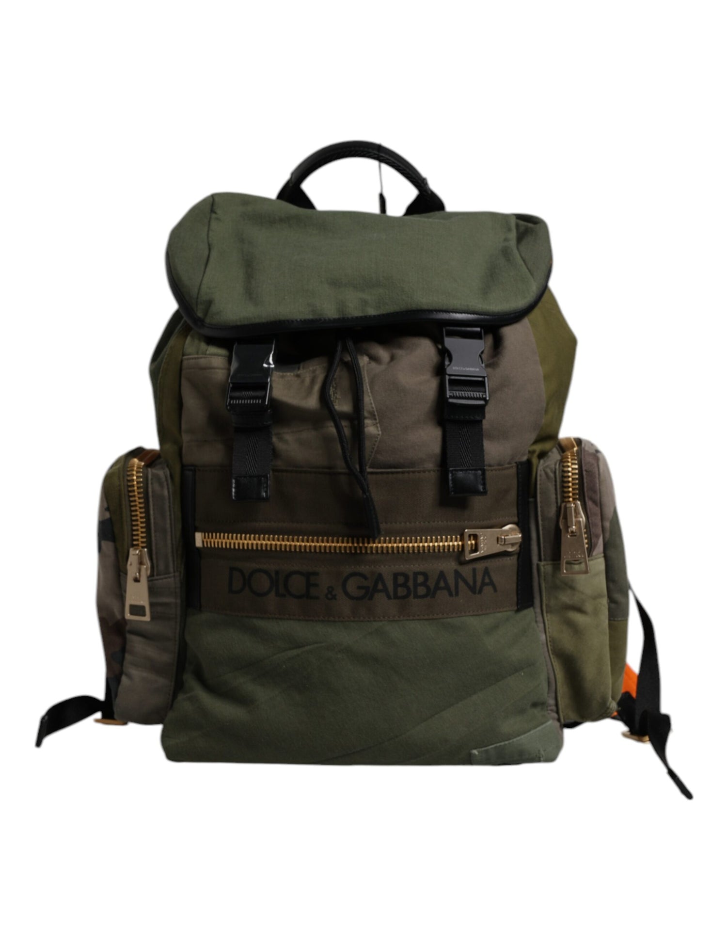 Front view with bag zipped and handles upright.