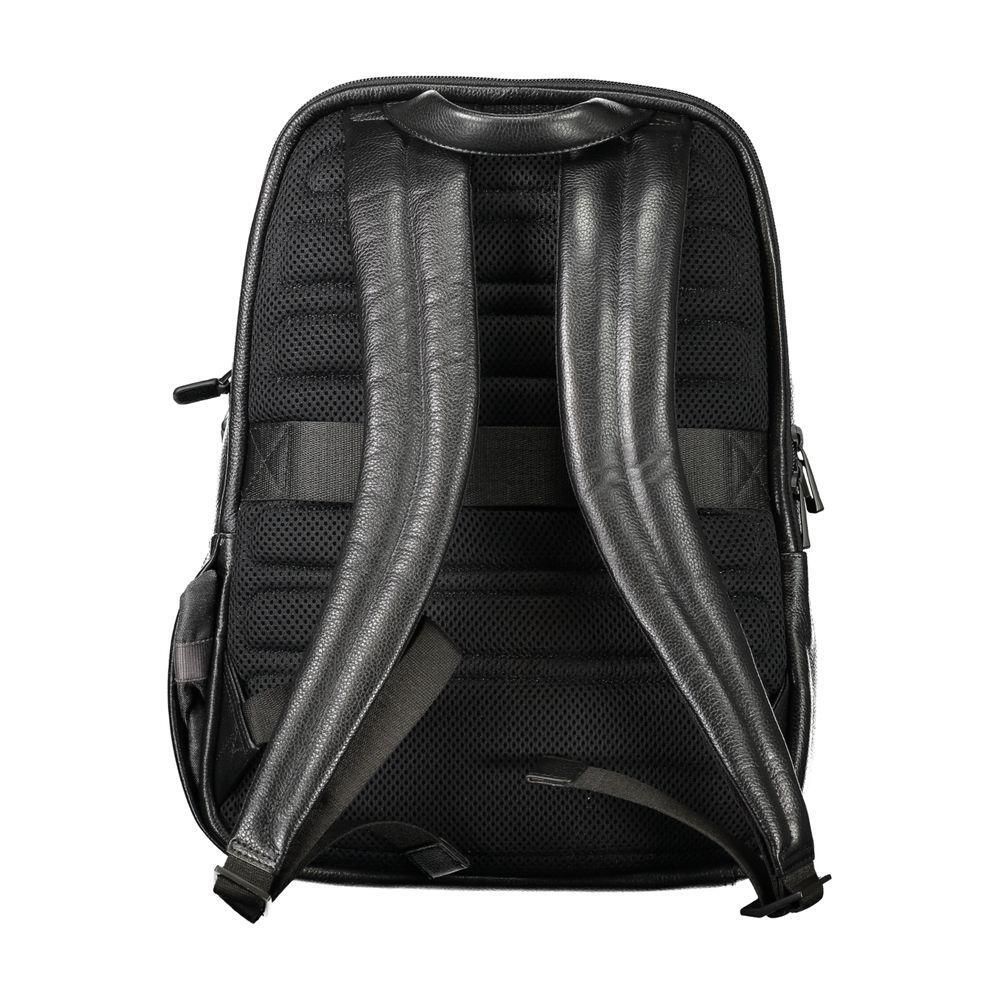 Piquadro Black Leather Men Backpack 1728,67403481248,Backpacks - Men - Bags,Bags,Black,Men,Men - Bags,New with tags,Piquadro PI-32853