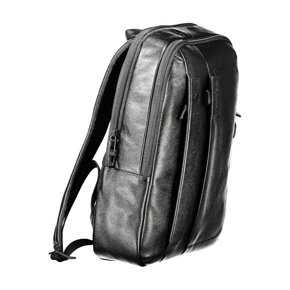 Piquadro Black Leather Men Backpack 1728,67403481248,Backpacks - Men - Bags,Bags,Black,Men,Men - Bags,New with tags,Piquadro PI-32853