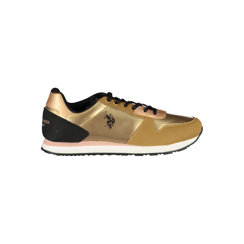 U.S. POLO ASSN. Gold Polyester Sneaker US-23521-EU35/US5