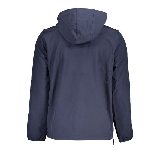 Norway 1963 Sleek Soft Shell Hooded Jacket in Bold Blue NO-25574-XL