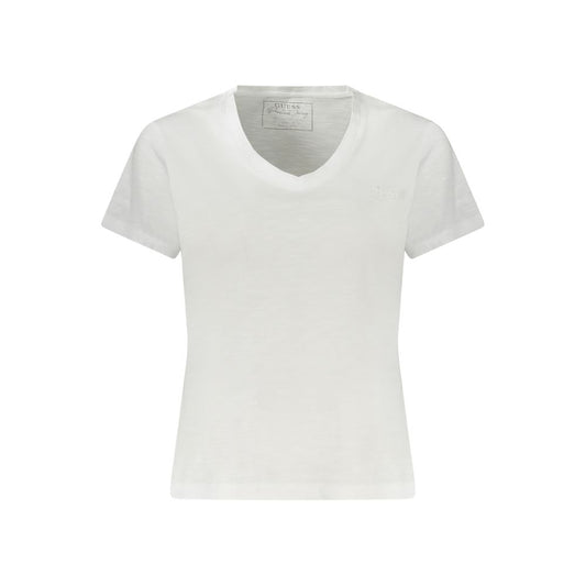 Guess Jeans White Cotton Women T-Shirt GU-33287-XS