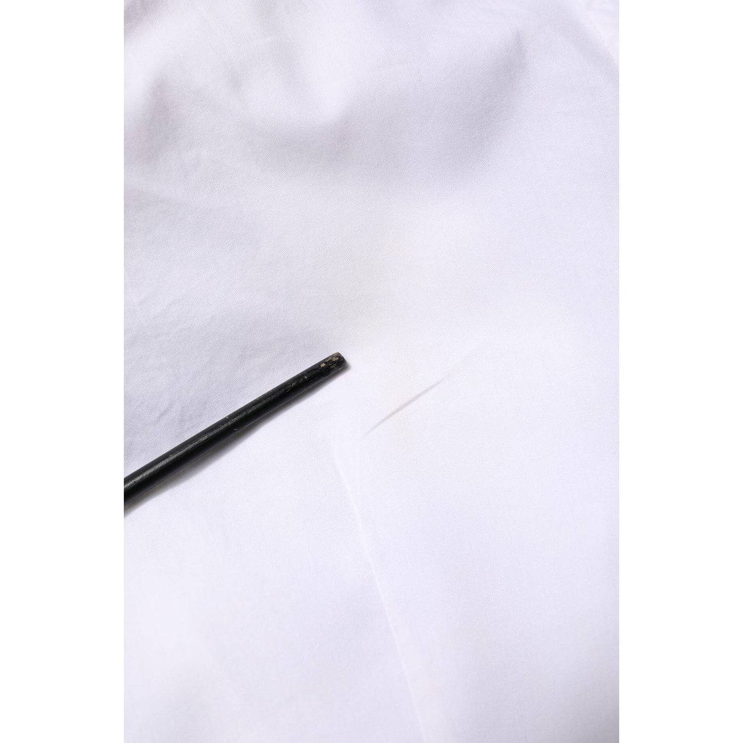 Dolce & Gabbana White GOLD Cotton Long Sleeves Formal Shirt