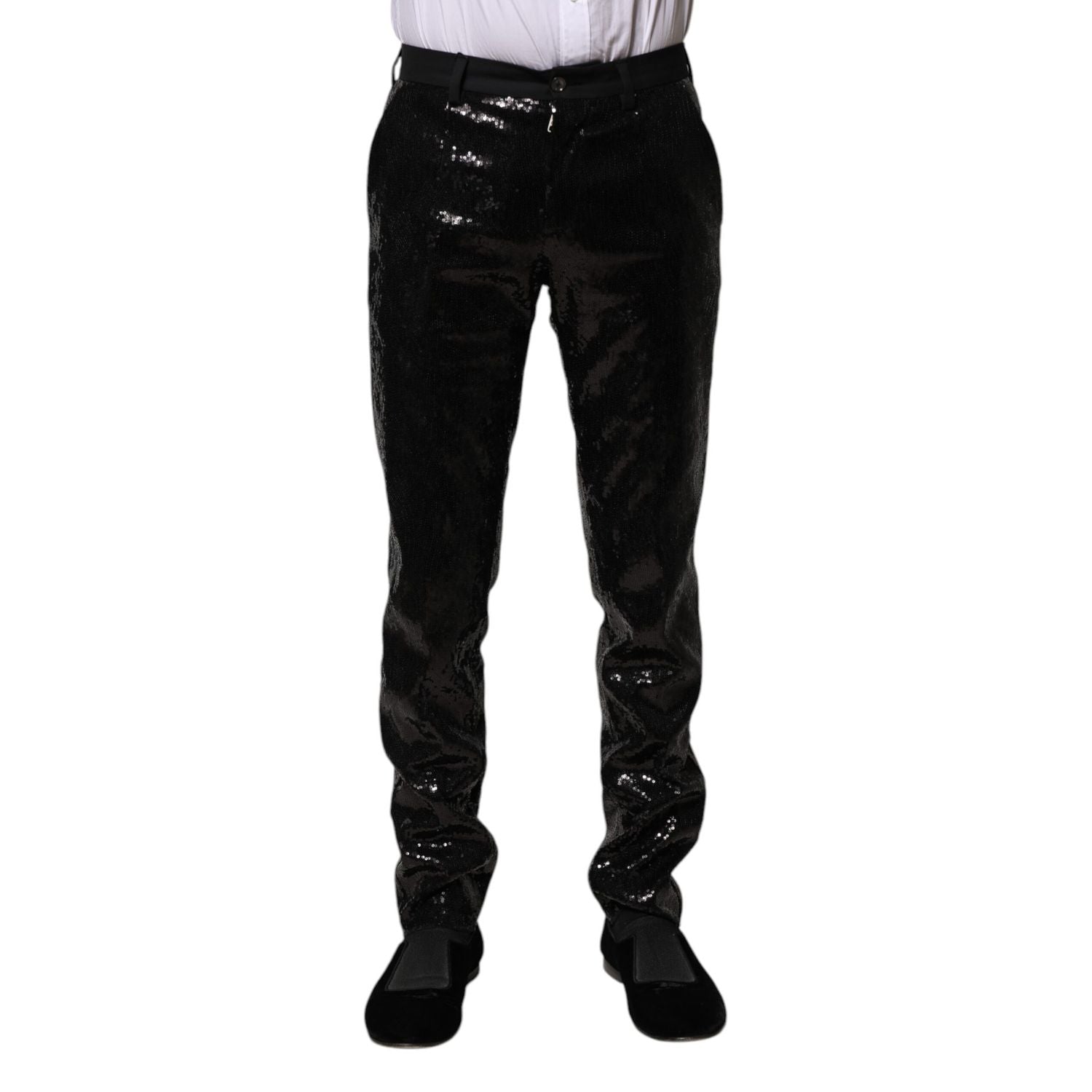Dolce & Gabbana Black Sequined Embellishment Pants
