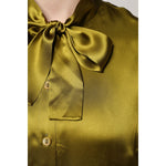 Dolce & Gabbana Green Ascot Collar Long Sleeves Blouse Top TSH906734-42