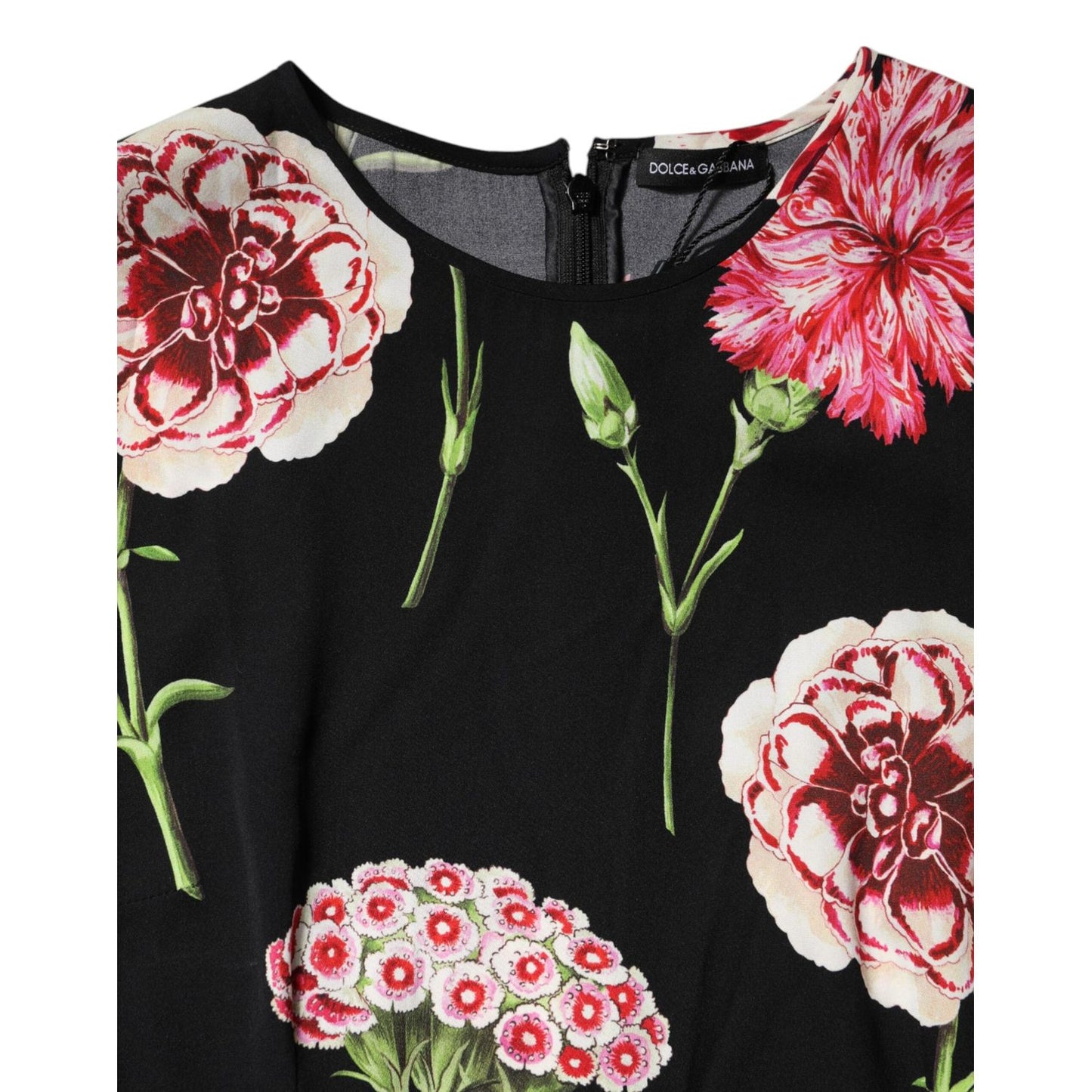 Dolce & Gabbana Black Floral Print Sleeveless Tank Blouse Top TSH906736-40