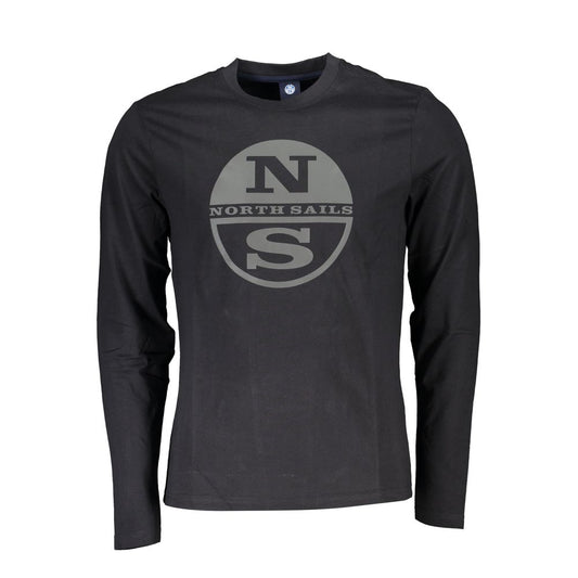 North Sails Black Cotton T-Shirt NO-23361-XL